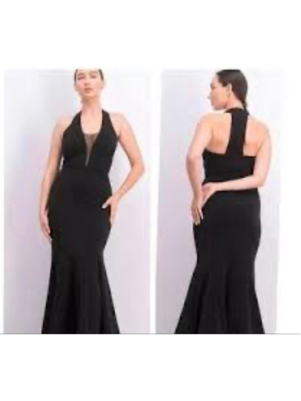 Women's Jump Apparel Black Halter Prom Dress Juniors 7/8